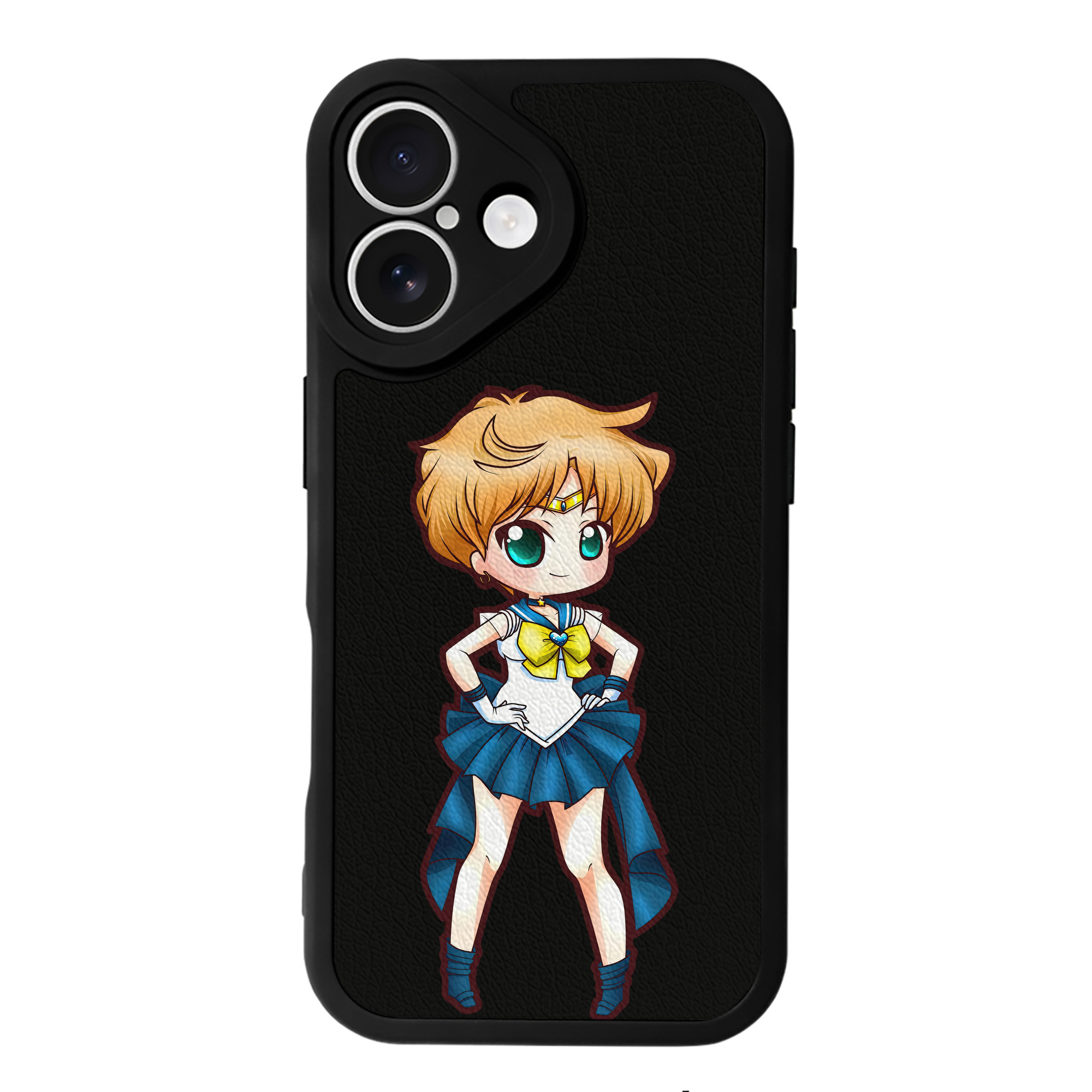 （画像用） 美少女戦士セーラームーン 天王はるか Sailor Moon Tenoh Haruka 【iPhone 16シリーズ対応】シリコンスマホケース（レザー調） 材質：シリコン